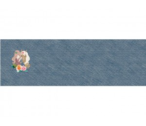 French Terry In Love Panel blau